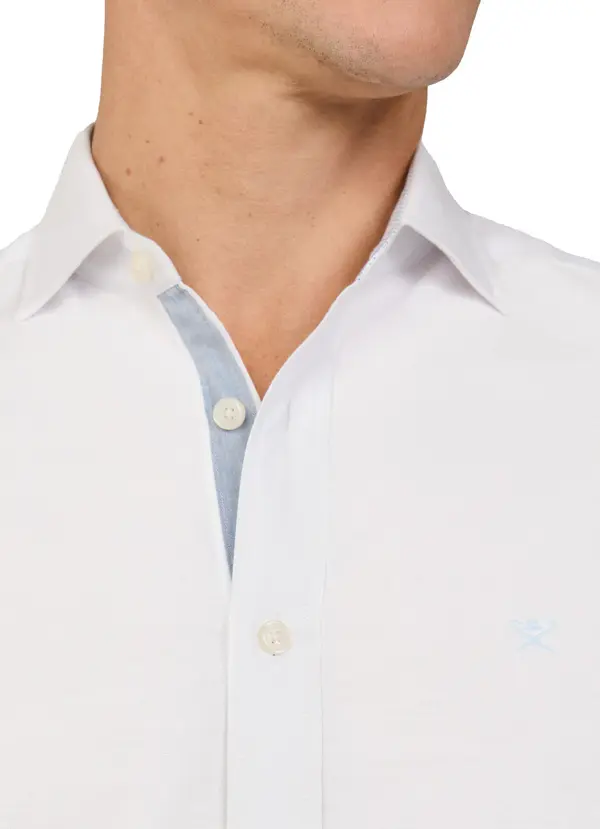 Tailored Fit White Oxford Multi-Trim Shirt 2 Image