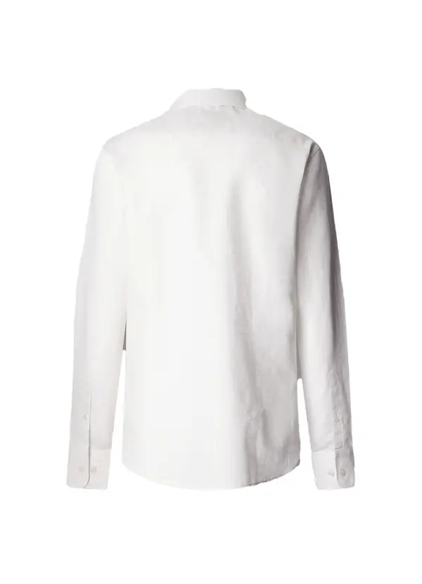 Tailored Fit Cotton-Linen Shirt 1 Image