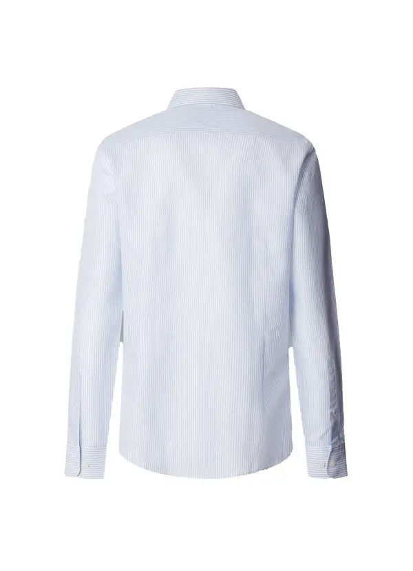 Tailored Fit Linen-Cotton Stripe Shirt 1 Image