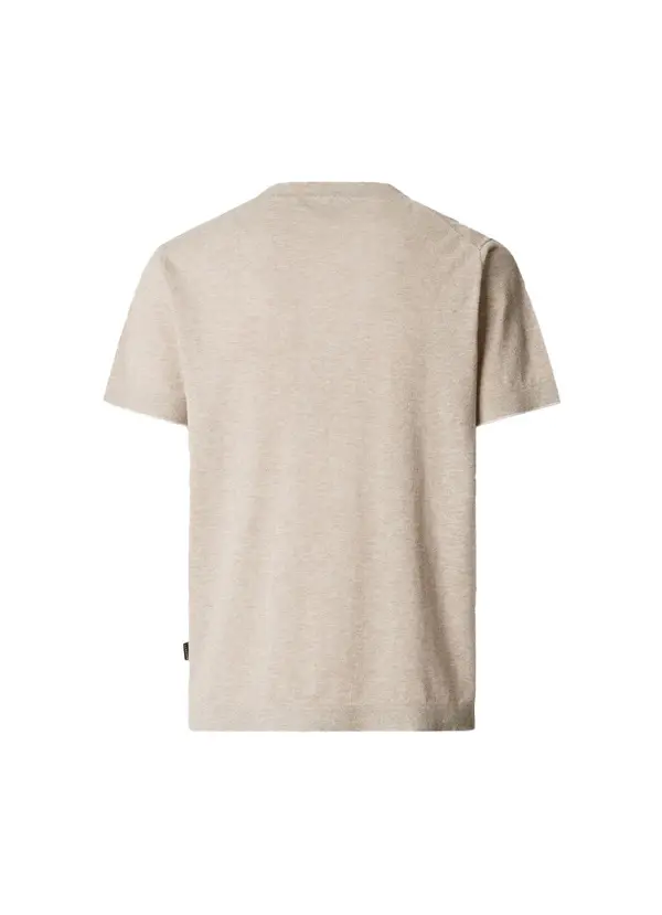 Cotton-Linen Knitted Short Sleeve T-Shirt 1 Image