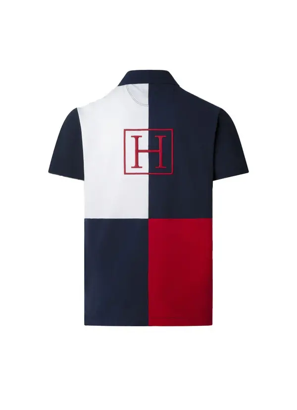 Classic Fit Short Sleeve Branded Quad Polo 1 Image