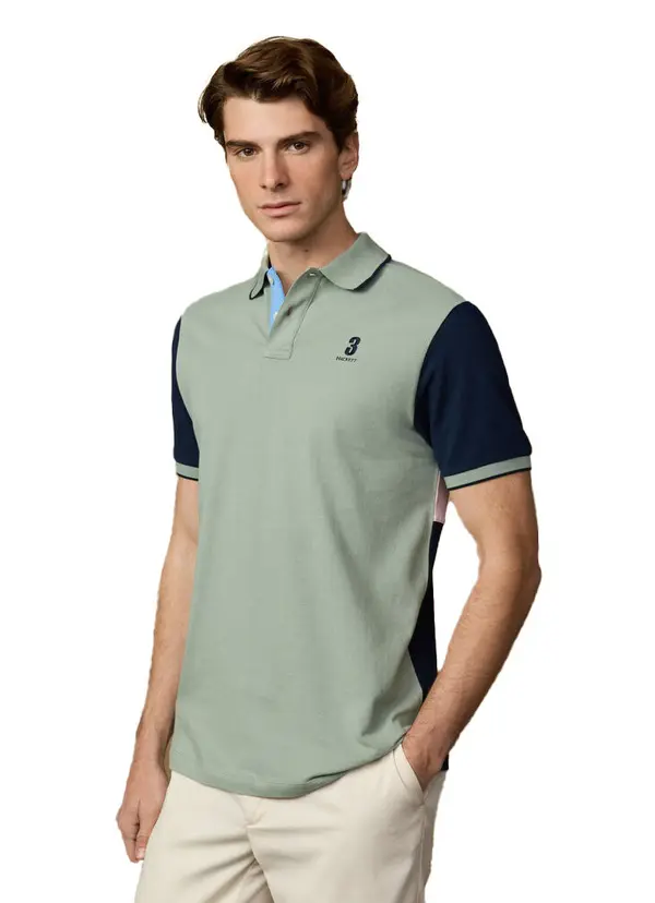 Classic Fit Short Sleeve Back Panel Polo 3 Image