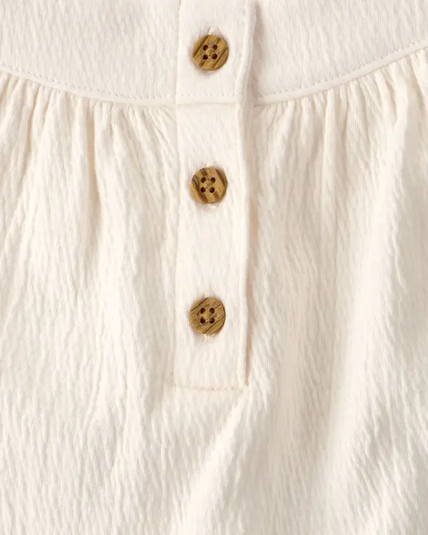 Kids Baby Girl 3-Piece Cheetah Top, Bodysuit & Short Set - Khaki&Ivory 2 Image