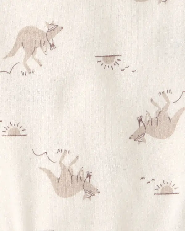 Kids Baby Boy 3-Piece Into The Wild Top, Bodysuit & Short Set - Ivory&Brown 1 Image