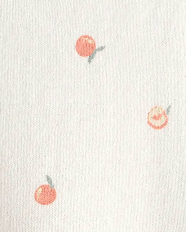 Kids Baby Girl Peach Romper - Ivory 1 Image