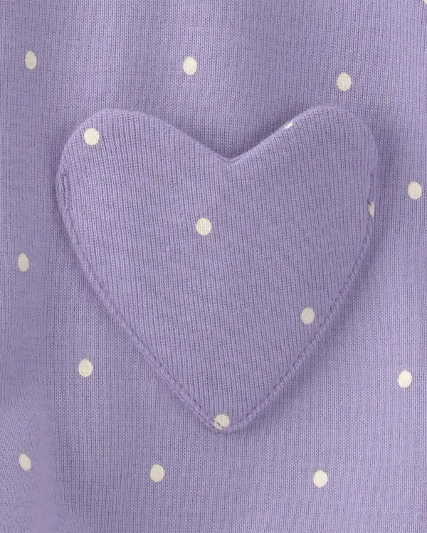 Kids Baby Girl Polka Dots Sleeveless Romper - Purple 1 Image