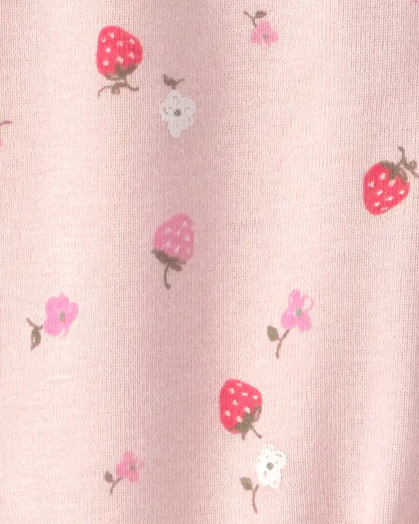 Kids Baby Girl 2-Pack Strawberry Sleep & Play Pajamas - Pink 2 Image