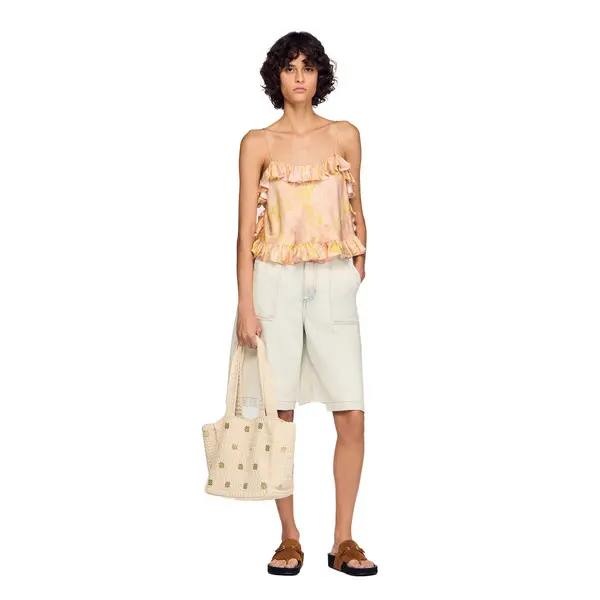 Crochet Shoulder Bag With Tassels 3 Image