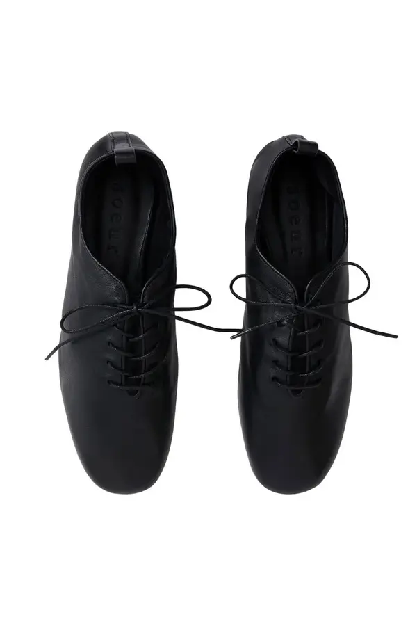 Lambskin Soft Leather Lace Up Derbies 2 Image