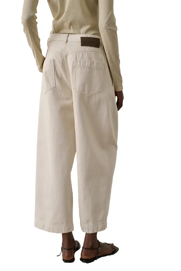 Organic Cotton High Waisted Balloon-Fit Trousers 2 Image
