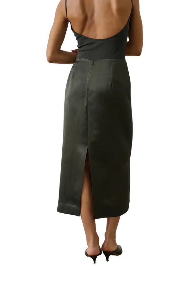 Helia Fitted Midi Pencil Skirt  2 Image