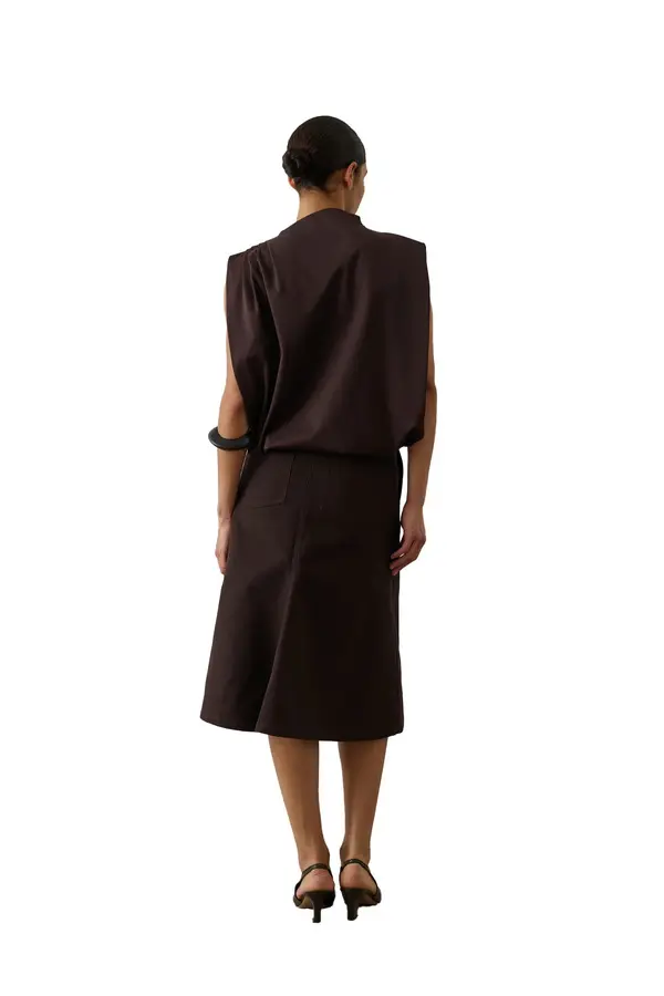 Idris Oversized Sleeveless High-neck Top  3 Image