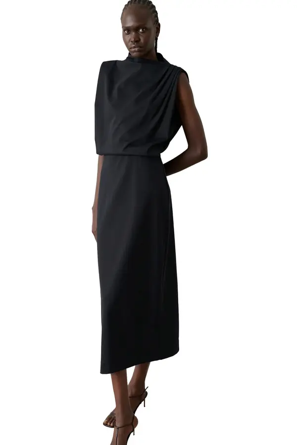 Gemma Draped Sleeveless Dress 1 Image