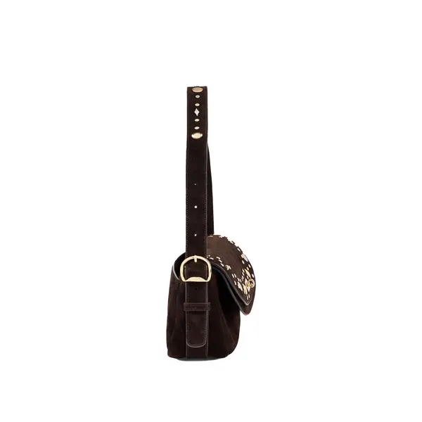 Le Mambo Janys Studded Suede Crossbody Bag 4 Image
