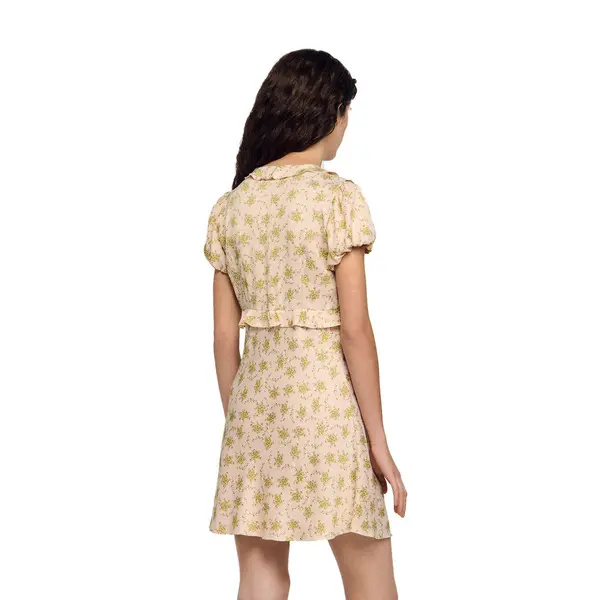Floaty Floral Print Short Dress 2 Image