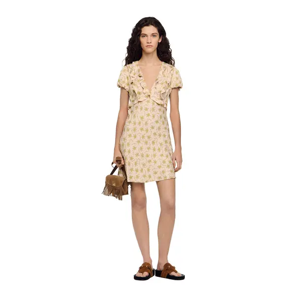 Floaty Floral Print Short Dress 3 Image