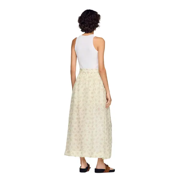 High Waisted Floral Print Maxi Skort 2 Image