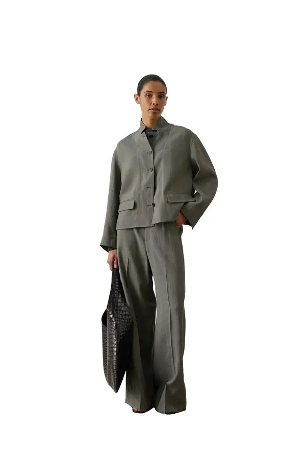Straight Cut Hippolyte Soft Tailored Trousers  1 Image