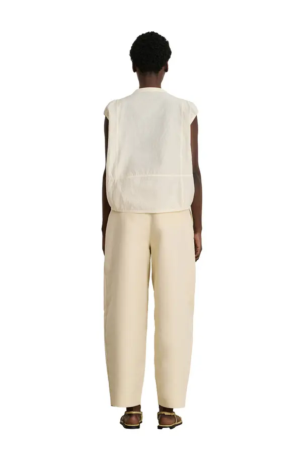 Cole Wide-Leg Trousers In Organic Cotton Poplin And Fluid Lyocell  2 Image