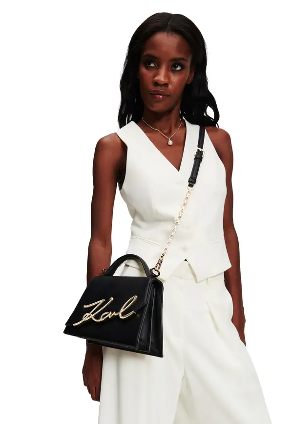 K/Signature Medium Leather Crossbody Bag  3 Image