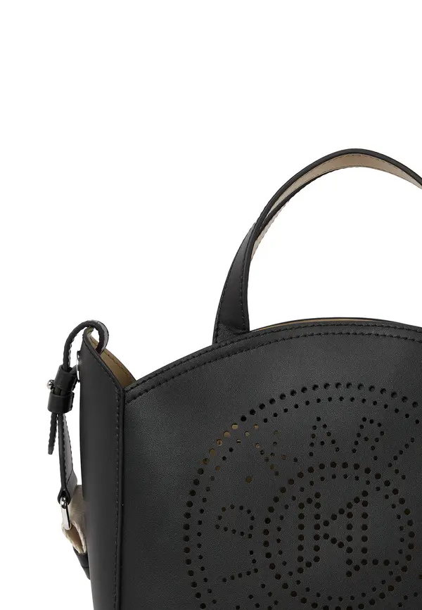 K/Circle Perforated Small Leather Tote Bag 1 Image