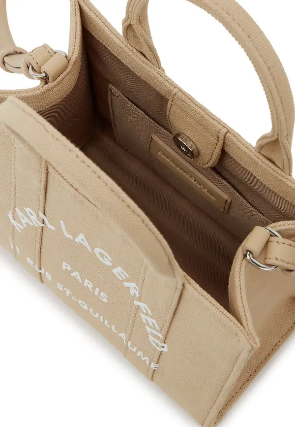 Rue St-Guillaume Motif Mini Woven Tote Bag 3 Image