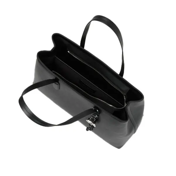 Smooth Leather Large Tote Bag with Karl Icon 1 Image