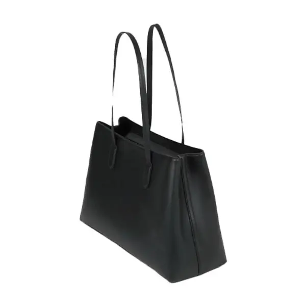 Smooth Leather Large Tote Bag with Karl Icon 2 Image