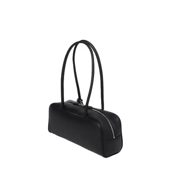 Smooth Leather Rectangular Shoulder Bag with Icon 2 Image