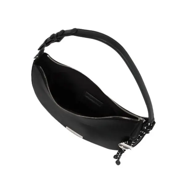 Smooth Leather Half-Moon Shoulder Bag 2 Image