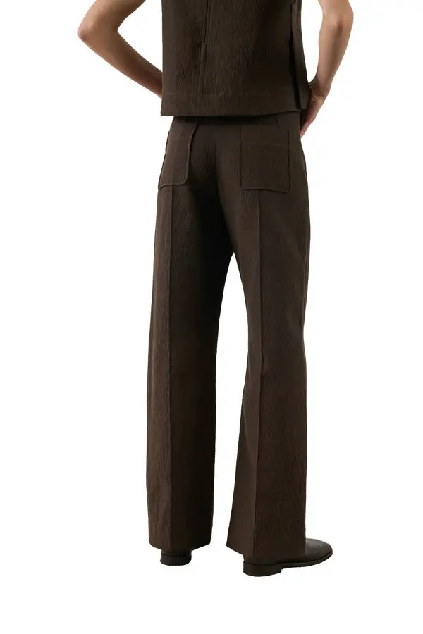 Harry Cotton Trousers with A Waffle Finish  2 Image