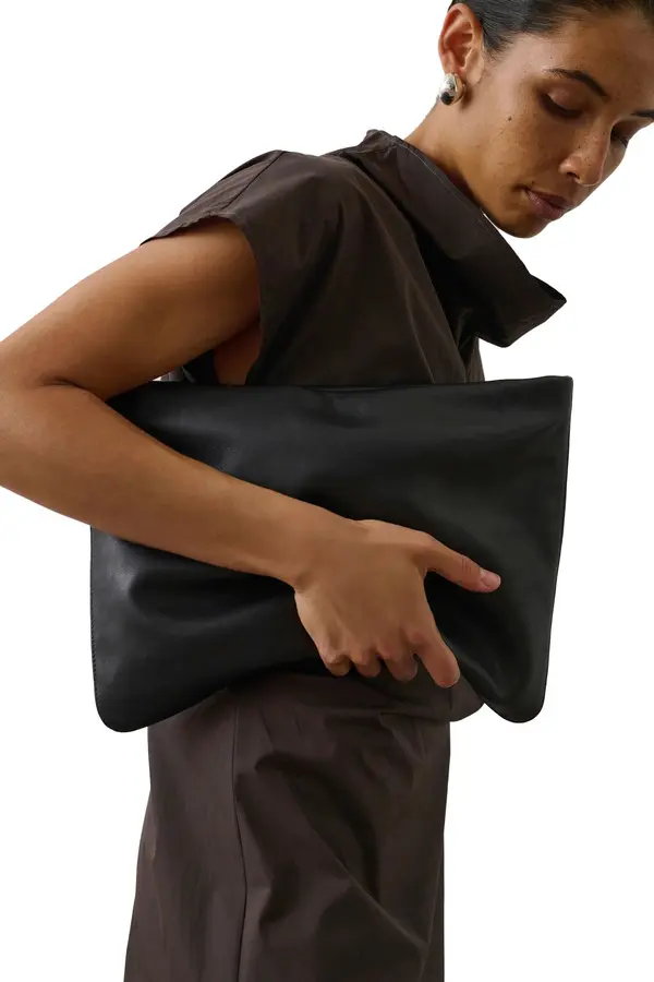 Sooft Leather Darleen Zipped Pouch Bag 2 Image