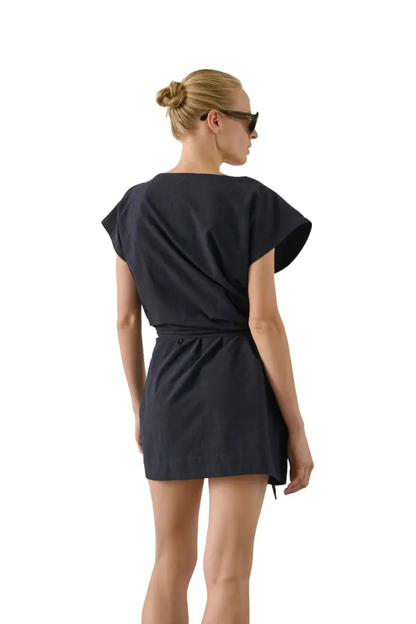 Straight Cut Hallie Short Knotted Dress  2 Image