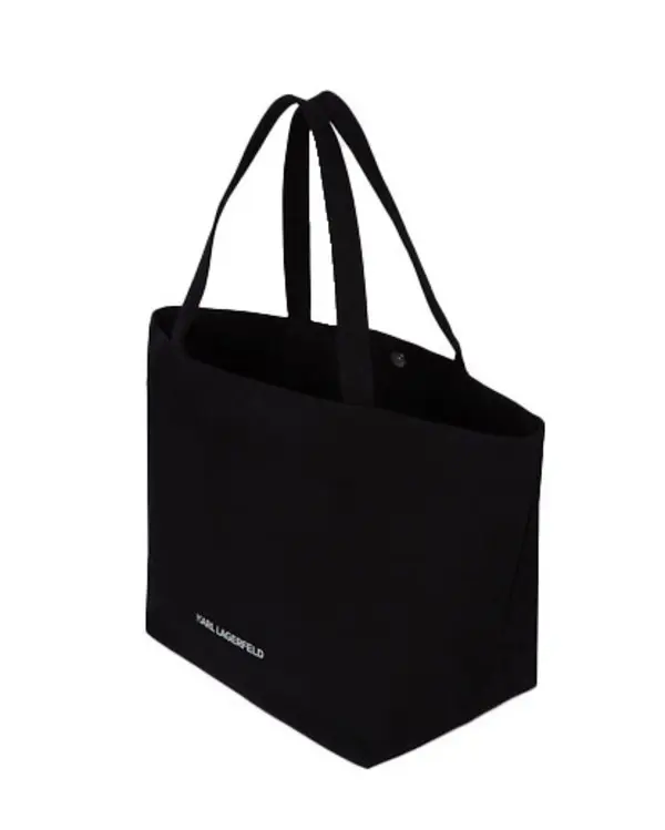 Large Cotton Tote Bag with Rhinestones Logo  1 Image