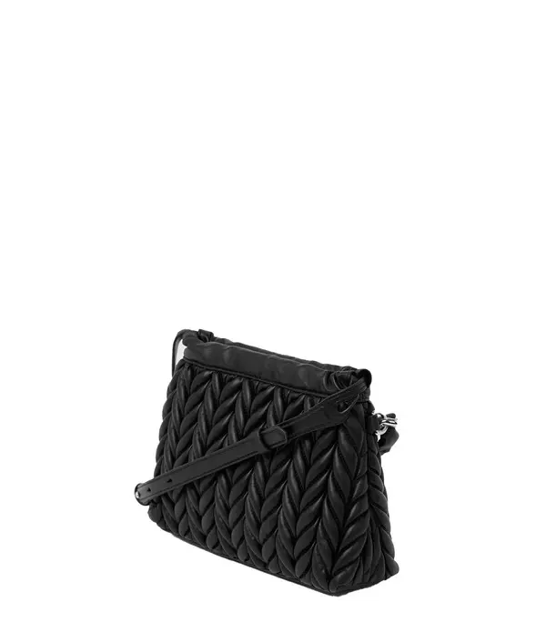 K/Weave Quilted Leather Crossboy Bag with Chain 2 Image