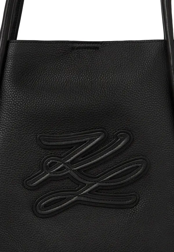 K/Autograph Patch Medium Pebbled Leather Tote Bag 3 Image