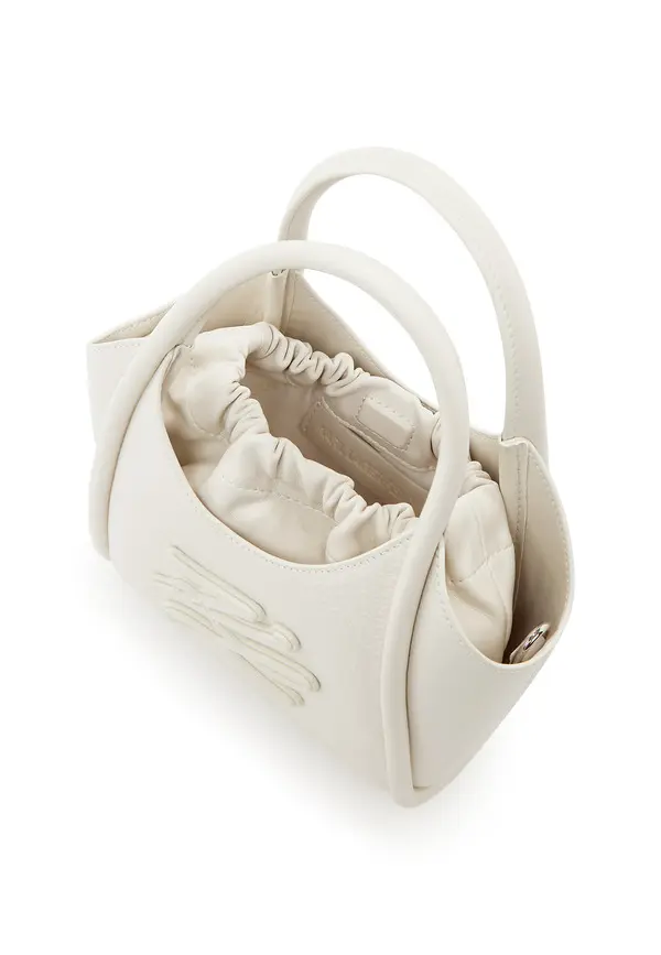 K/Autograph Patch Pebbled Leather Mini Tote Bag 1 Image