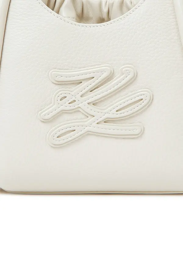 K/Autograph Patch Pebbled Leather Mini Tote Bag 2 Image