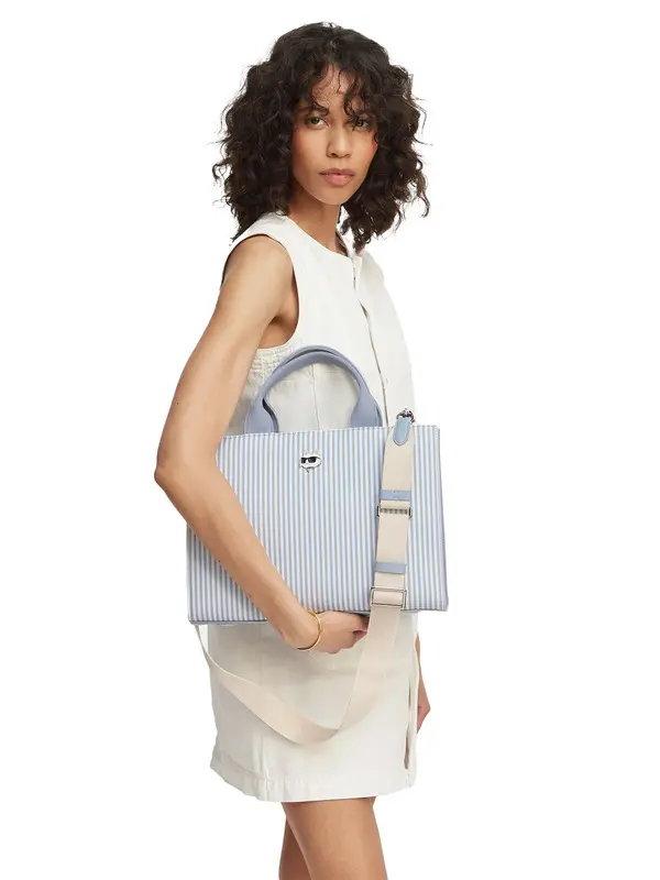 Icon Choupette Striped Square Tote Bag 1 Image