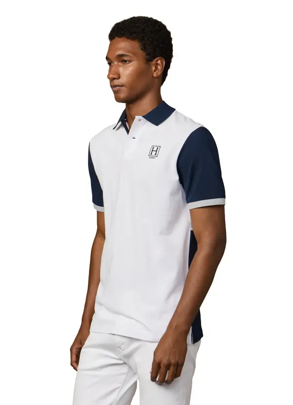 Classic Fit Short Sleeve Branded Quad Polo 3 Image
