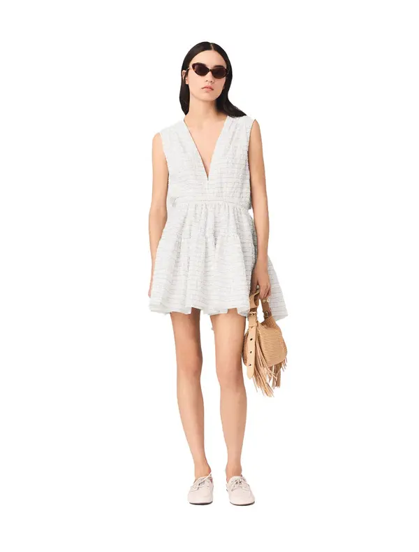 Short Flared Open-Back Dress 1 Image