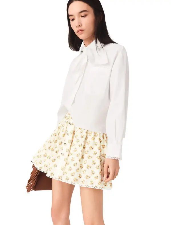 Printed Skirt With Rickrack Trim 1 Image
