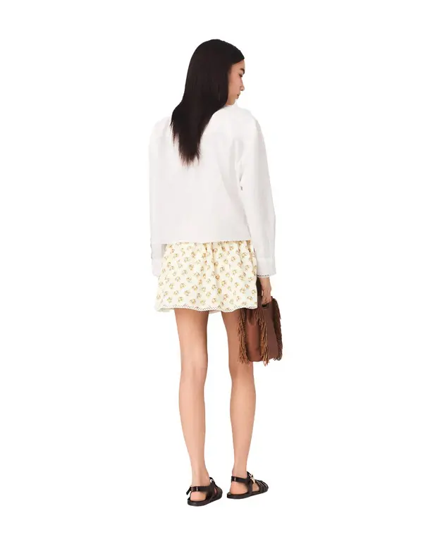 Printed Skirt With Rickrack Trim 2 Image