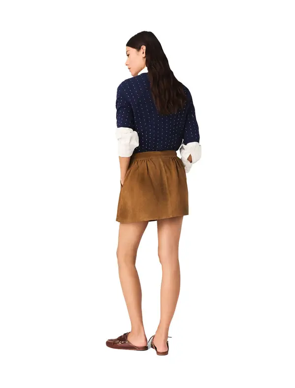 Short Suede Goatskin Skirt 2 Image