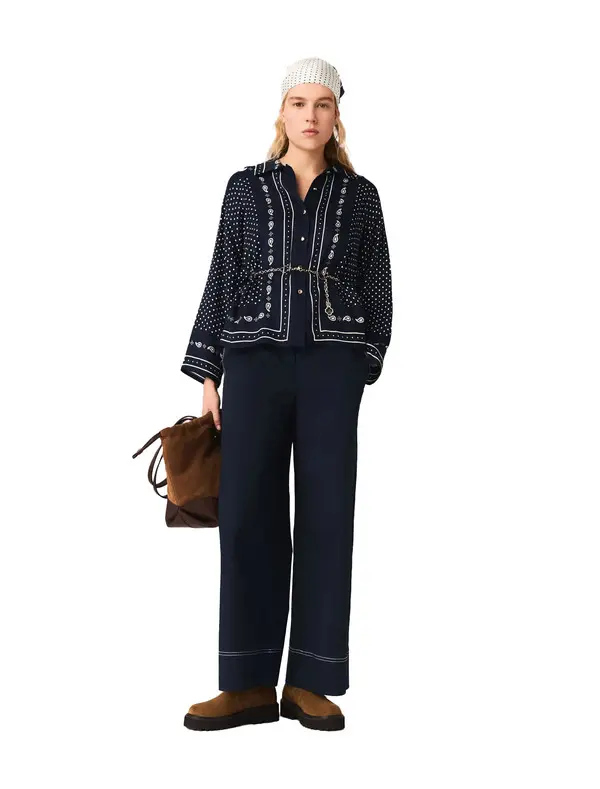 Flowing Bandana Print Shirt 1 Image