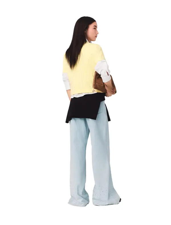 Cardigan With Rhinestone Neck 2 Image