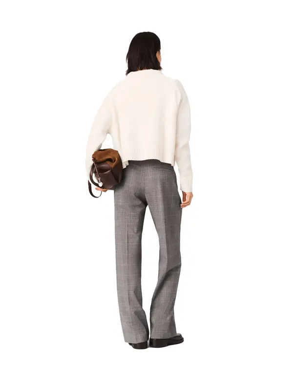 High Waist Checked Suit Trousers 2 Image