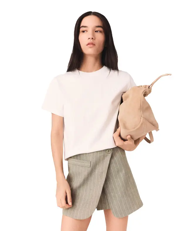 Layered Linen Blend Skort 1 Image