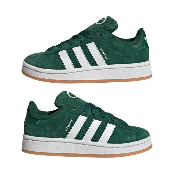 Kids Boys Green Campus 00s Elastic Lace Sneakers 1 Image
