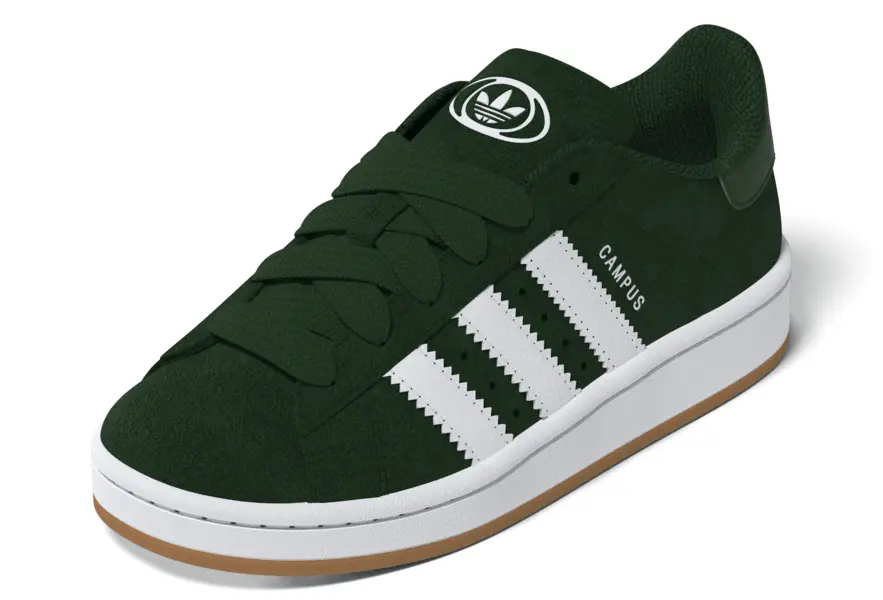 Kids Boys Green Campus 00s Elastic Lace Sneakers 8 Image